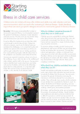 Fact Sheet Starting Blocks Illness in childcare services